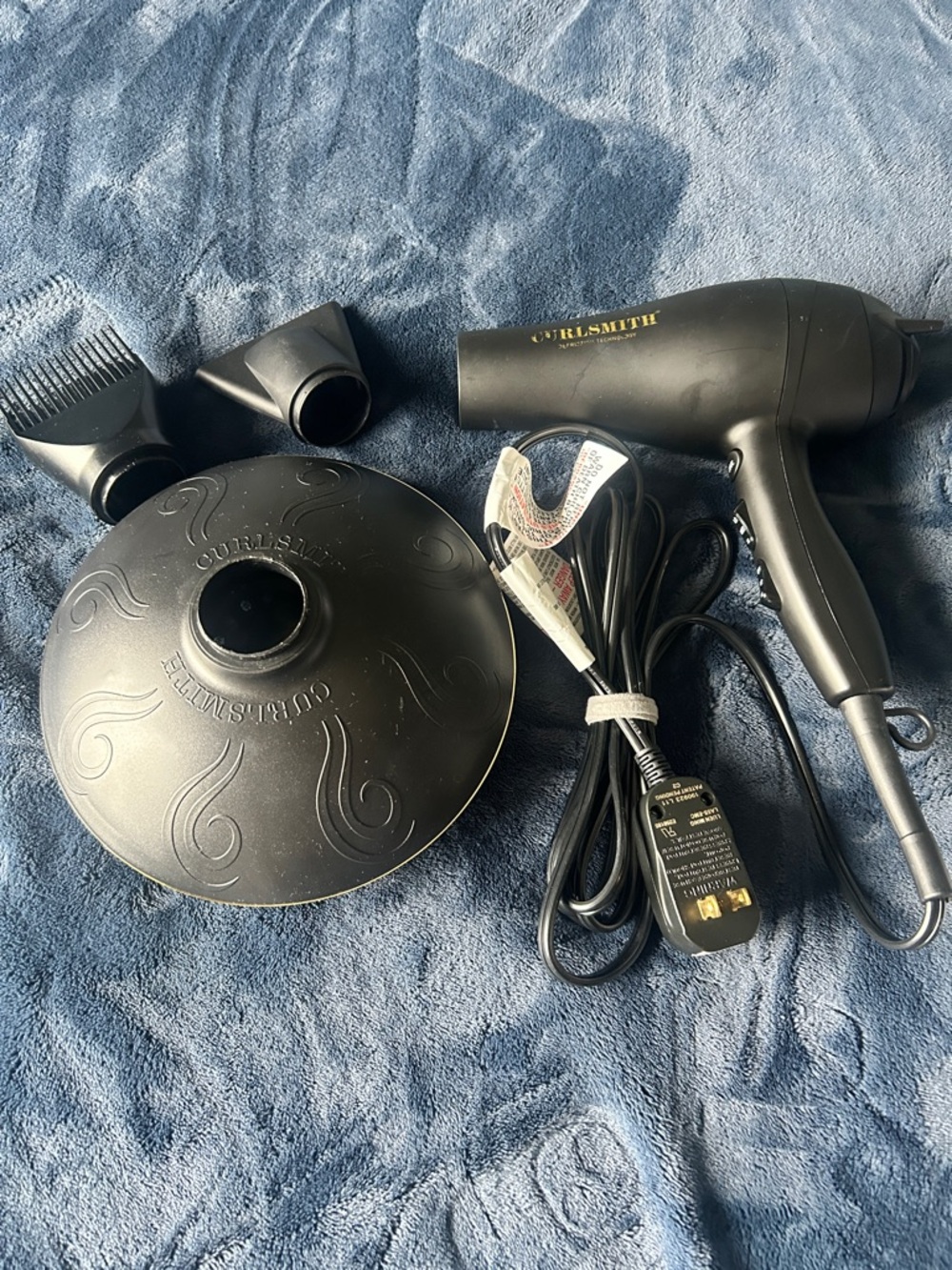 Curlsmith Defrizzion Hair XXL Dryer with 3 attachments.